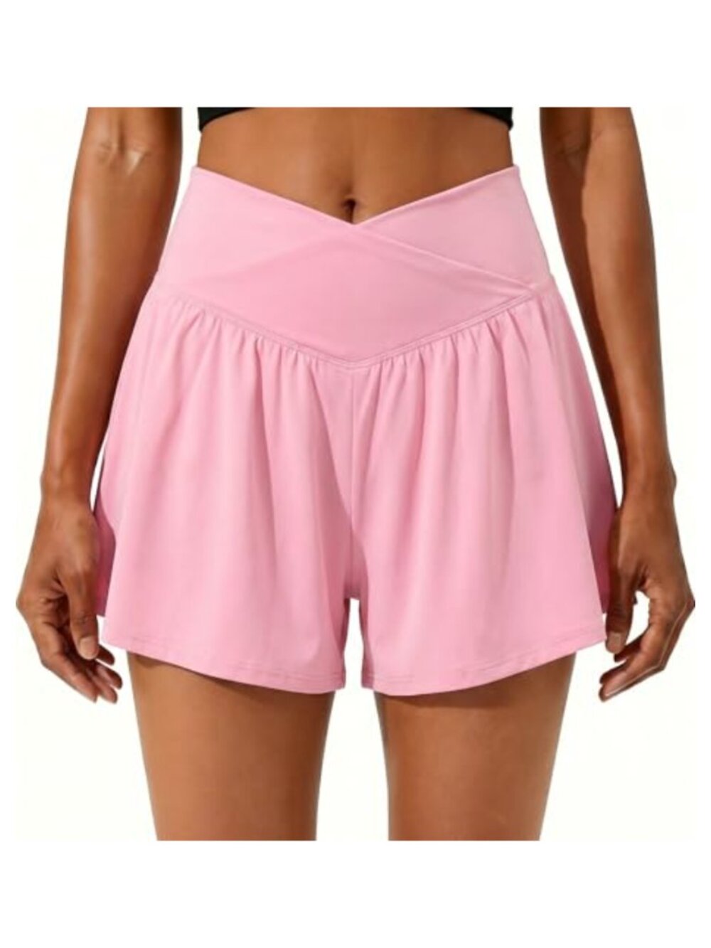 VINTATRE Athletic Shorts for Women Flowy 2 in 1 Running Shorts
